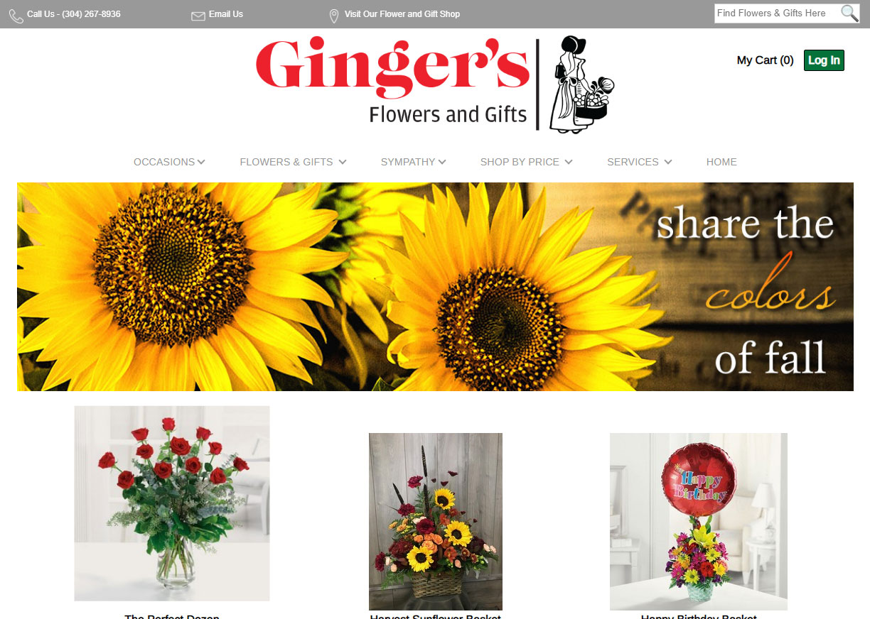 Original florist website design by Media99
