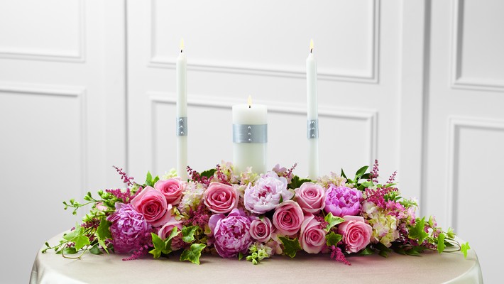 The FTD Worldwide Romance Unity Candle Arrangement