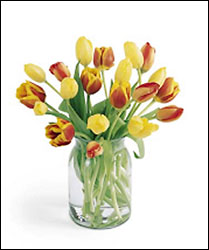 20 Assorted Tulips Bouquet with Vase