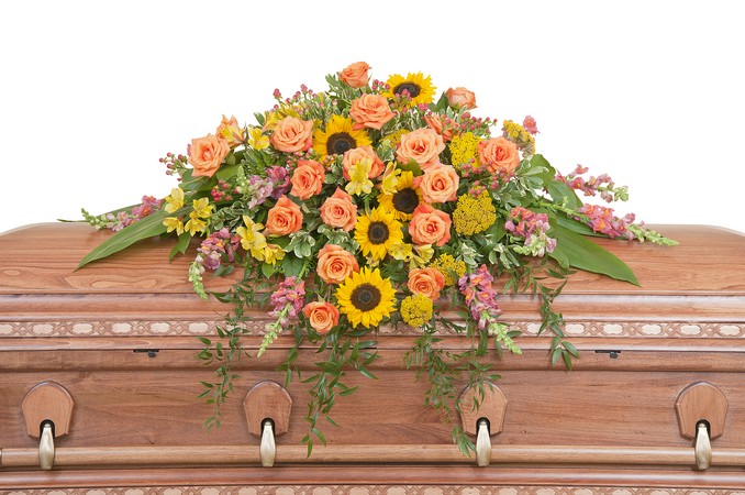 Heaven's Sunset Casket Spray