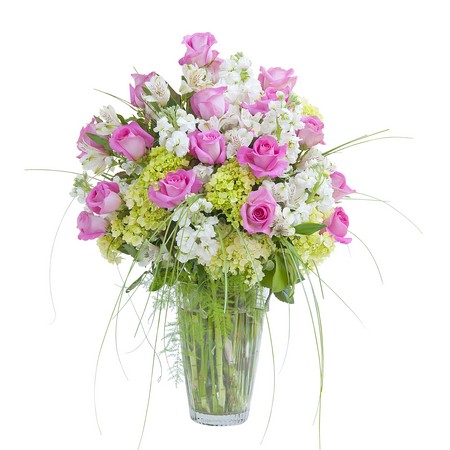 Pink and White  Elegance Vase