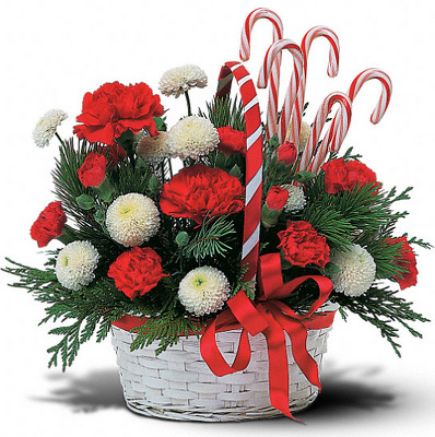 Candy Cane Basket