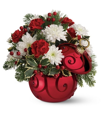 Ruby Swirl Ornament Bouquet