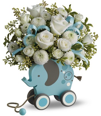 MiGi's Baby Elephant Bouquet in Blue