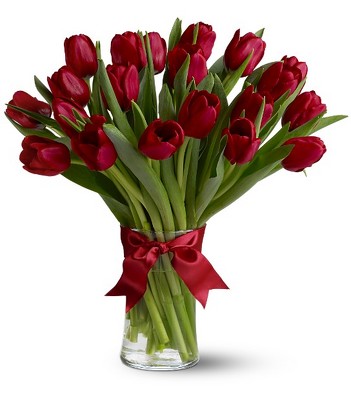 Radiantly Red Tulips - Deluxe