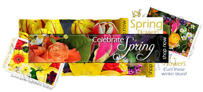 Florist-themed banners for your florist website.